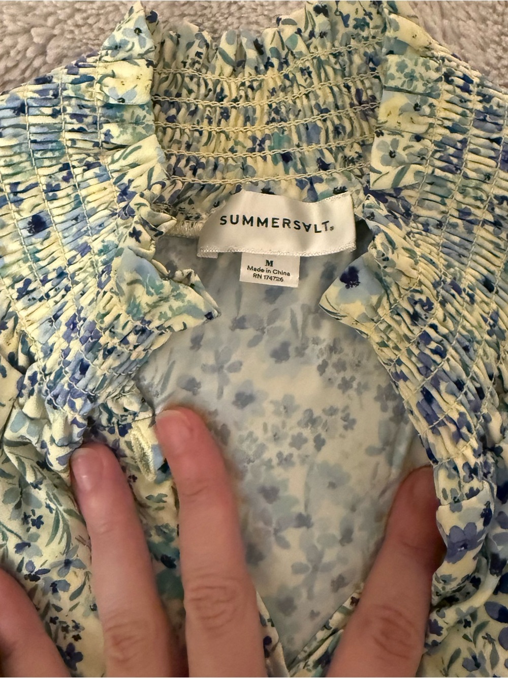 Summersalt Silky Floral Blouse - Picture 4 of 5